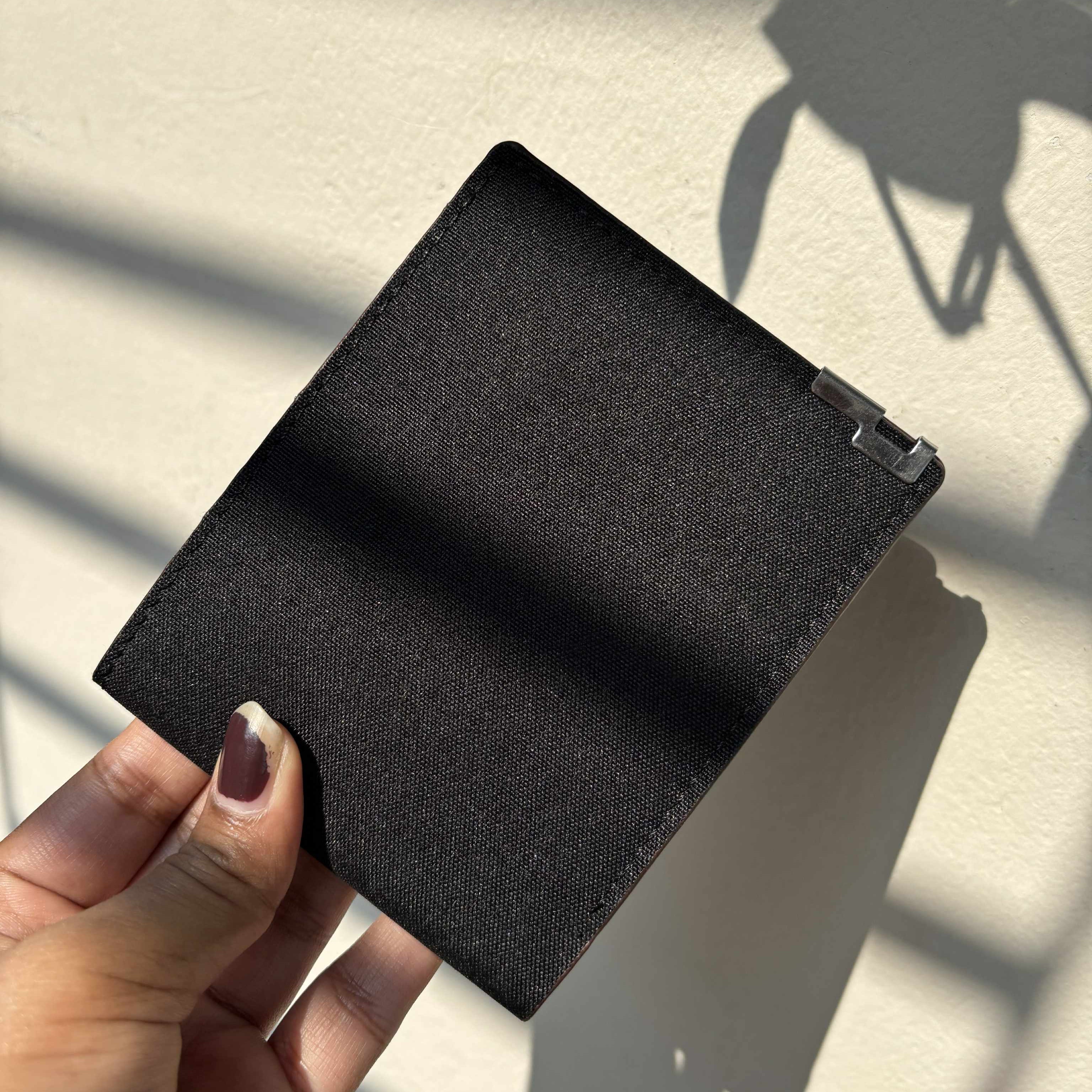 Men's  Black fabric wallet – slim, durable, stylish wallet for men with multiple card slots and coin pocket, perfect for everyday use.