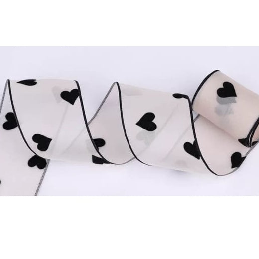White Heart Ribbon