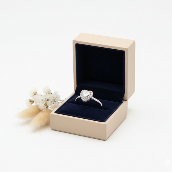 Modern ring with sleek minimalist design displayed on a white background 