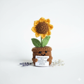 Crocheted sunflower plushy for gift