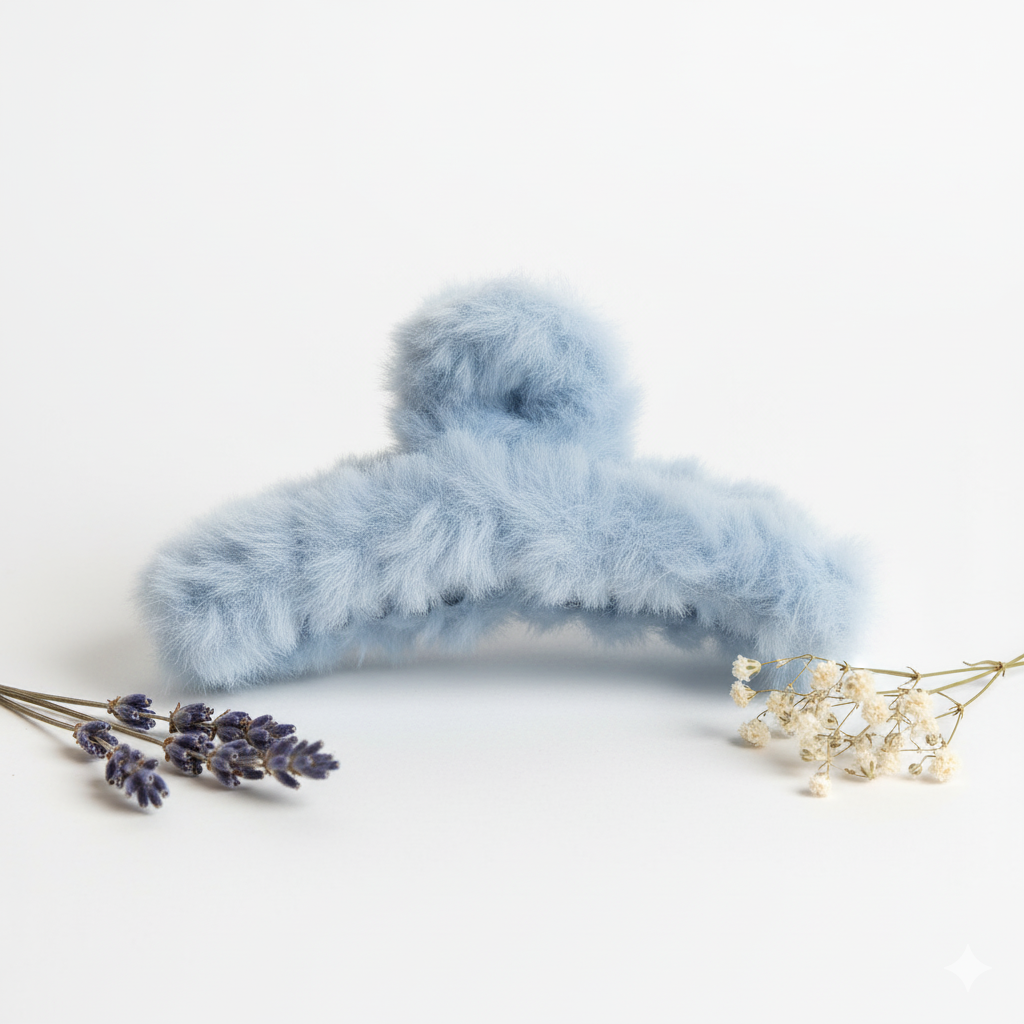 Puff Woolen Claw Clip