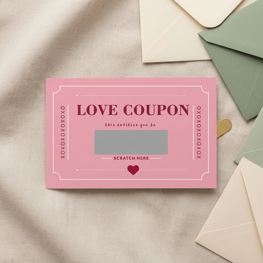 Love Coupon Scratch Card
