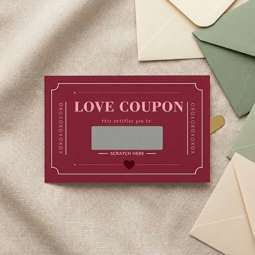 Love Coupon Scratch Card