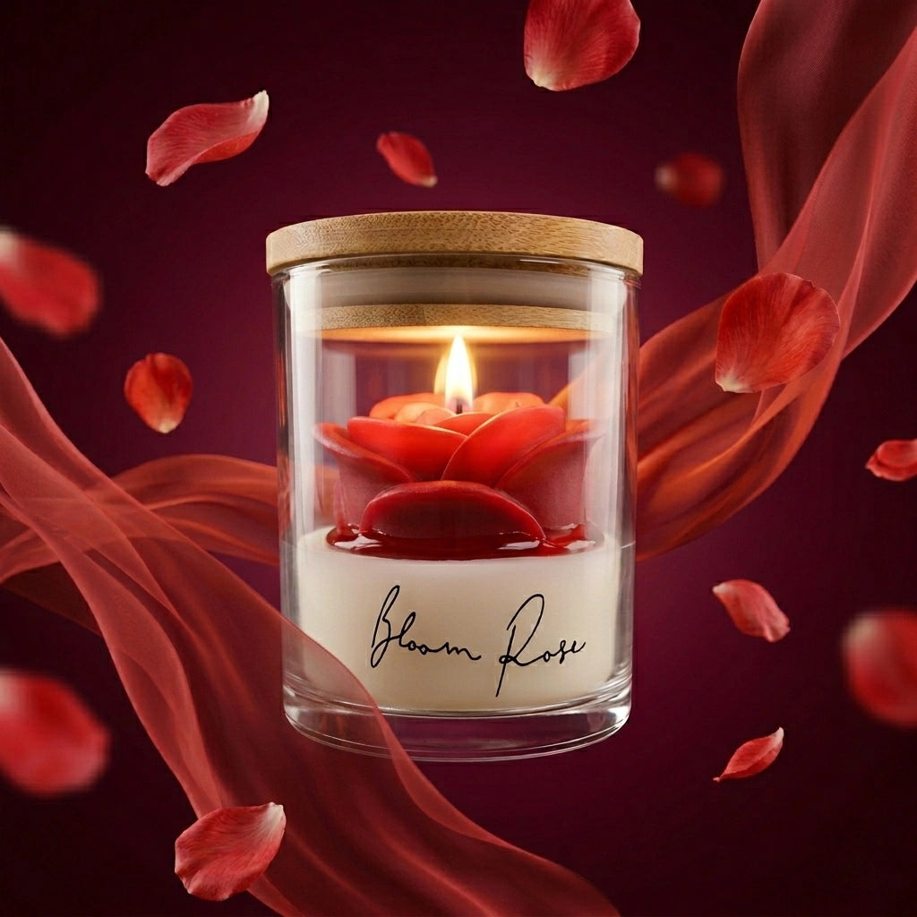 Blooming Rose Jar Candle
