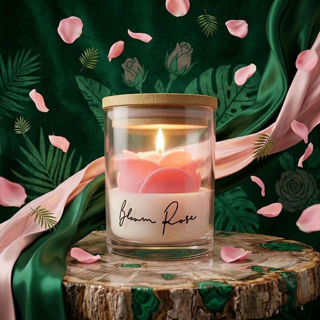 Blooming Rose Jar Candle