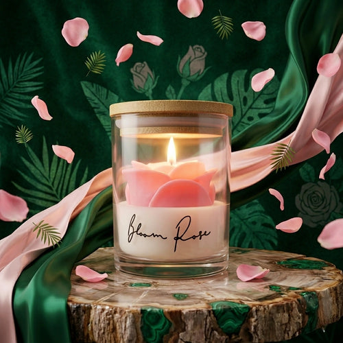 Blooming Rose Jar Candle